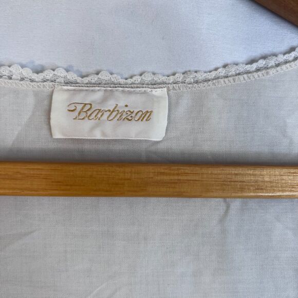 Barbizon VTG Nightgown Nightie Sleeveless Embroidered Lace Trim Size Large Boho - Picture 7 of 9